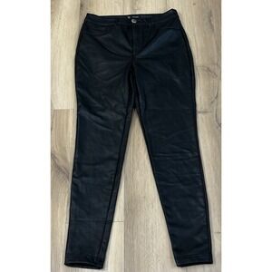 I.N.C. INTERNATIONAL CONCEPTS Women Faux Leather Pants Black Size 10 Pockets